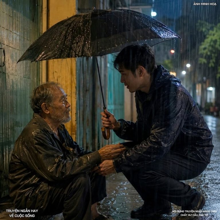 Thương ông lão tội nghiệp giữa trời mưa, chàng trai quyết định đưa ông về trọ mình qua đêm